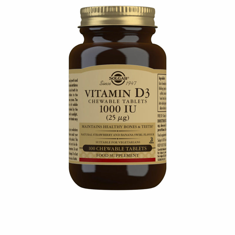Vitamin D3 (Cholecalciferol) Solgar 1000 IE (100 Tabletten)
