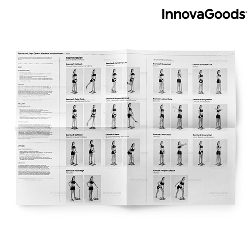 Fitnessplattform für Gesäß und Beine mit Übungsanleitung InnovaGoods