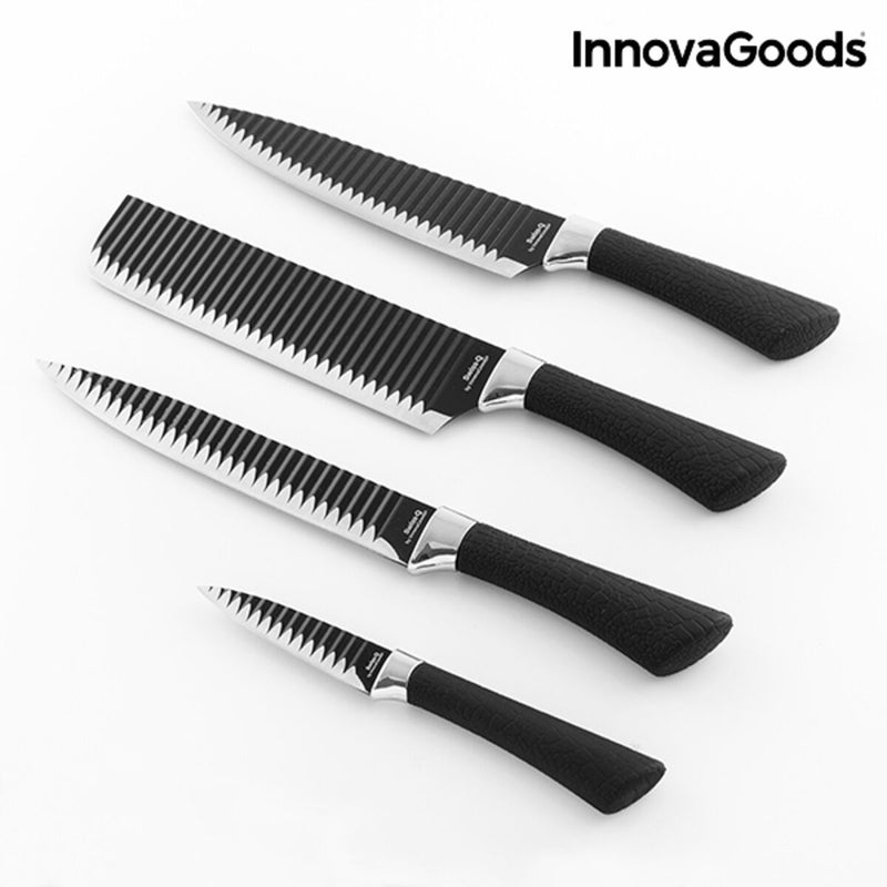 Knife Set Black Shark Swiss·Q Namiutsu InnovaGoods 4 Pieces