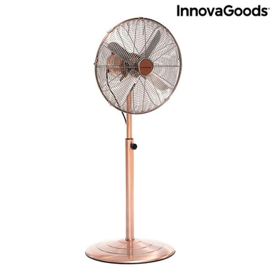 Freestanding Fan Copper Retro InnovaGoods Ø 40 cm 55W
