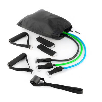 Set of Resistance Bands with Accessories and Exercise Guide Tribainer InnovaGoods