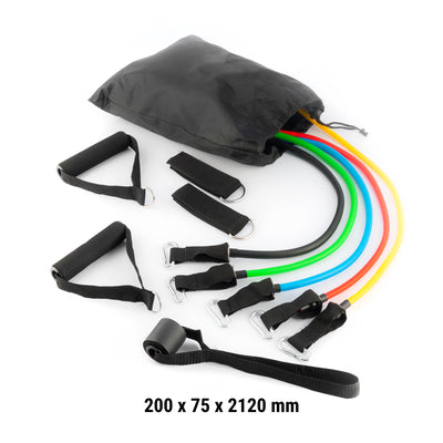 Set of Resistance Bands with Accessories and Exercise Guide Rebainer InnovaGoods
