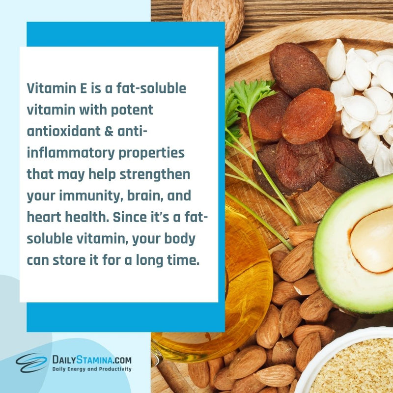 Description of Vitamin E supplement and scientific facts about its advantages