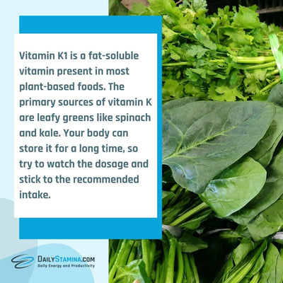 Description of Vitamin K1 supplement and scientific facts about its advantages